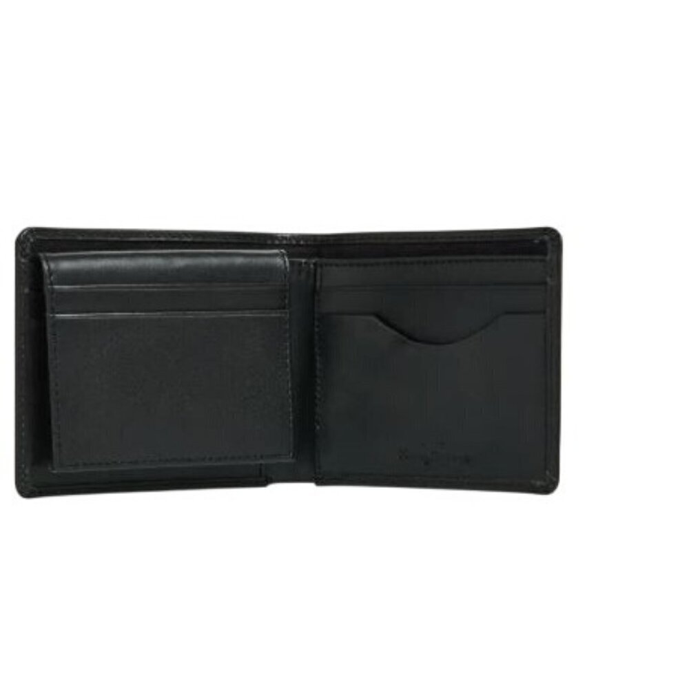Tommy Bahama Mens Black Leather Lace Details Bifold Wallet Gift Box New